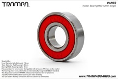 ABEC 5 rated for 12mm axle Trampa Bearing in RED