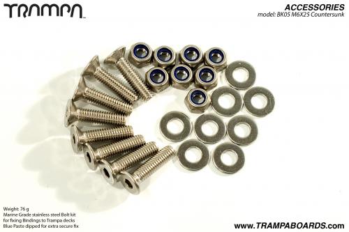 M6 x 25mm Countersunk binding bolt kit - Regular