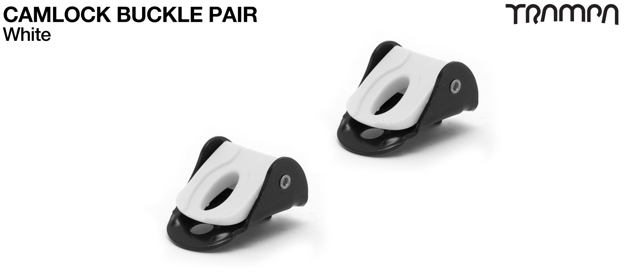 Camlock buckles for foot and heel strap Bindings - WHITE x 2