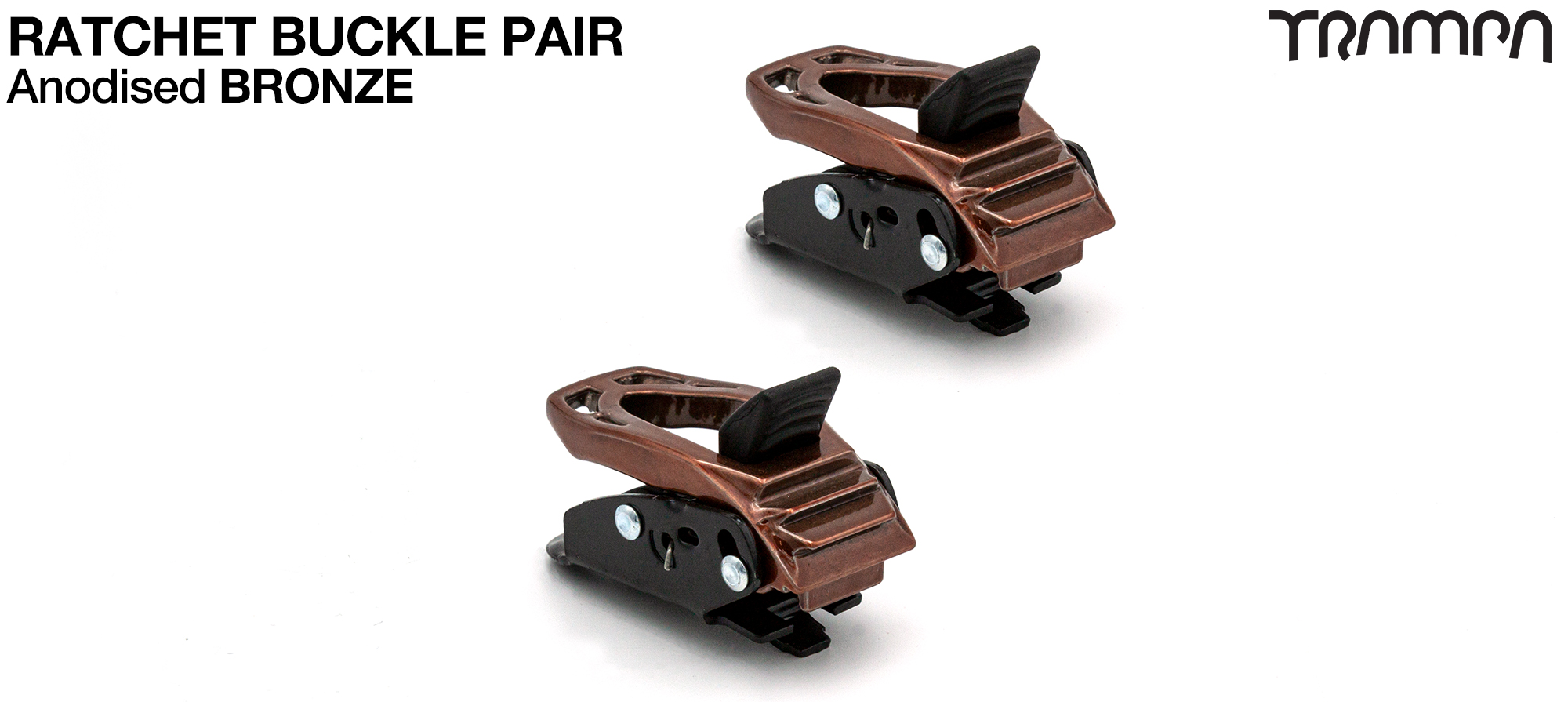 Bronze painted Ratchet buckles x 2