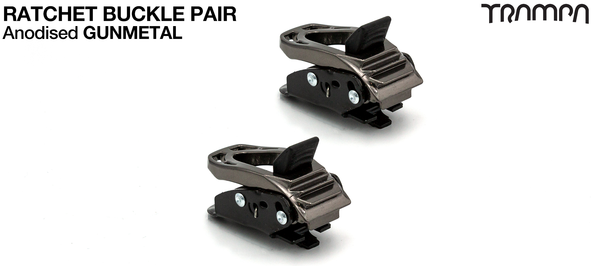 Gunmetal Ratchet buckles x 2