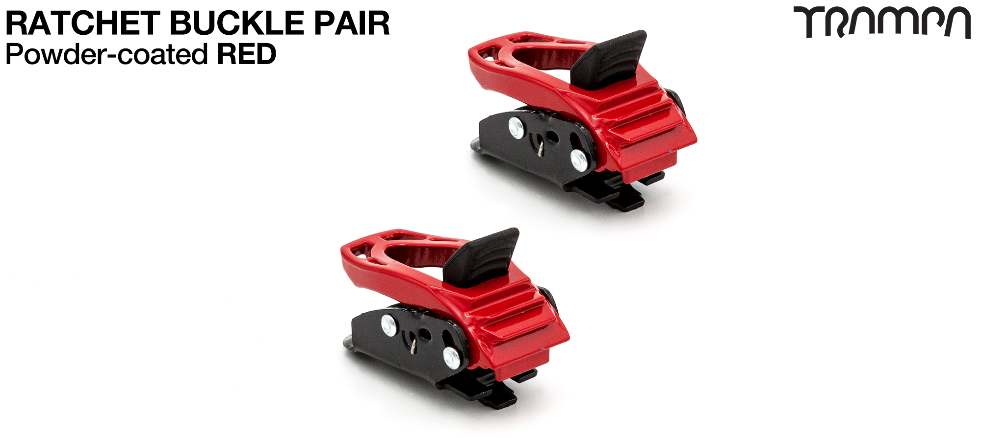 Powder coated Red ratchet buckles x 2