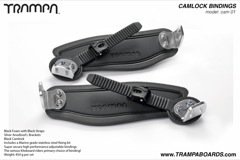 Camlock Bindings - Black Straps on Black Foam, Polished L Bracket and Black Camlocks
