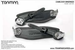 Camlock Bindings - Carbon print on Black Foam, Silver L Bracket and Black Camlocks