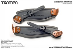Camlock Bindings - Black straps on Black foam, Bronze L brackets and Black Camlocks