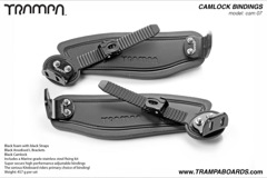 Camlock Bindings - Black straps on Black foam, Black L brackets and Black Camlocks