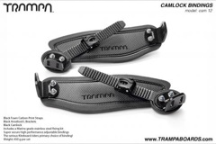 Camlock Bindings - Carbon print on Black Foam, Black L-brackets and Black Camlocks