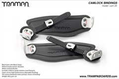 Camlock Bindings - Black straps on Black Foam, White L-brackets and Black Camlocks