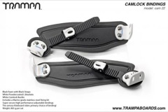 Camlock Bindings - Black straps on Black foam, White L-brackets and Black Camlocks