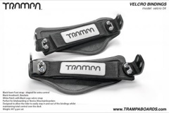 Velcro Bindings - White base Black logo velcro straps with Black L brackets