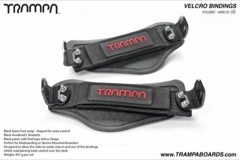 Velcro Bindings - Black base Red logo velcro straps with Black L brackets