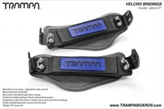 Velcro Bindings - Blue base Black logo velcro straps with Black L brackets