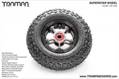 Superstar Wheel - Matt Black Rim with Silver Anodised spokes and Black Trampa Tyre