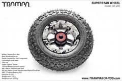 Winter Cammo Rim with Black Anodised spokes and Black Trampa tyre