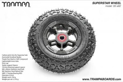 Carbon Rim with Gunmetal Anodised spokes and Black Trampa tyre