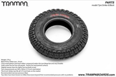 Black Primo Alpha Light weight Tyre - 8 Inch