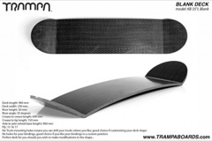 35 degree Long TRAMPA Kiteboard - Blank deck