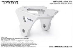 Vertigo Baseplate - Powdercoated White with Black logo