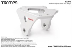 Vertigo Baseplate - Powdercoated White with Red logo