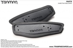 Ratchet Binding foot straps - Carbon Print straps on Black foam