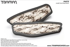 Ratchet Binding foot straps - Winter Cammo print straps on Black Foam