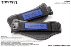 Blue base with Black logo patch on Black foam velcro straps