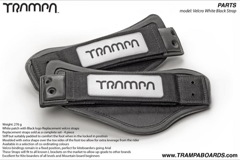 White base with Black logo patch on black foam velcro straps