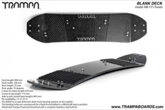 15 short TRAMPA Mountainboard - Drilled, Edged, Trampa Treads and Bolt kit