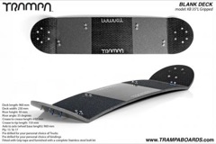 35 degree Long TRAMPA Kiteboard - Drlled, Edged, fitted with Grip tape and Bolt kit