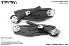Camlock Bindings - Black straps on Black Foam, White L-brackets and White Camlock