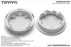 White Gloss with Black logo Superstar Rim